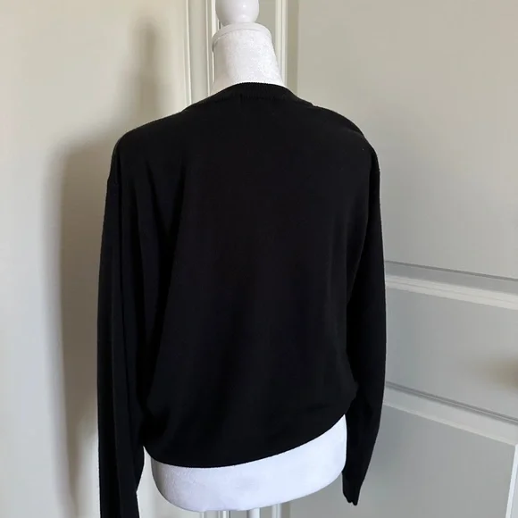 Black Cardigan with Gold Buttons - Picture 2 of 2